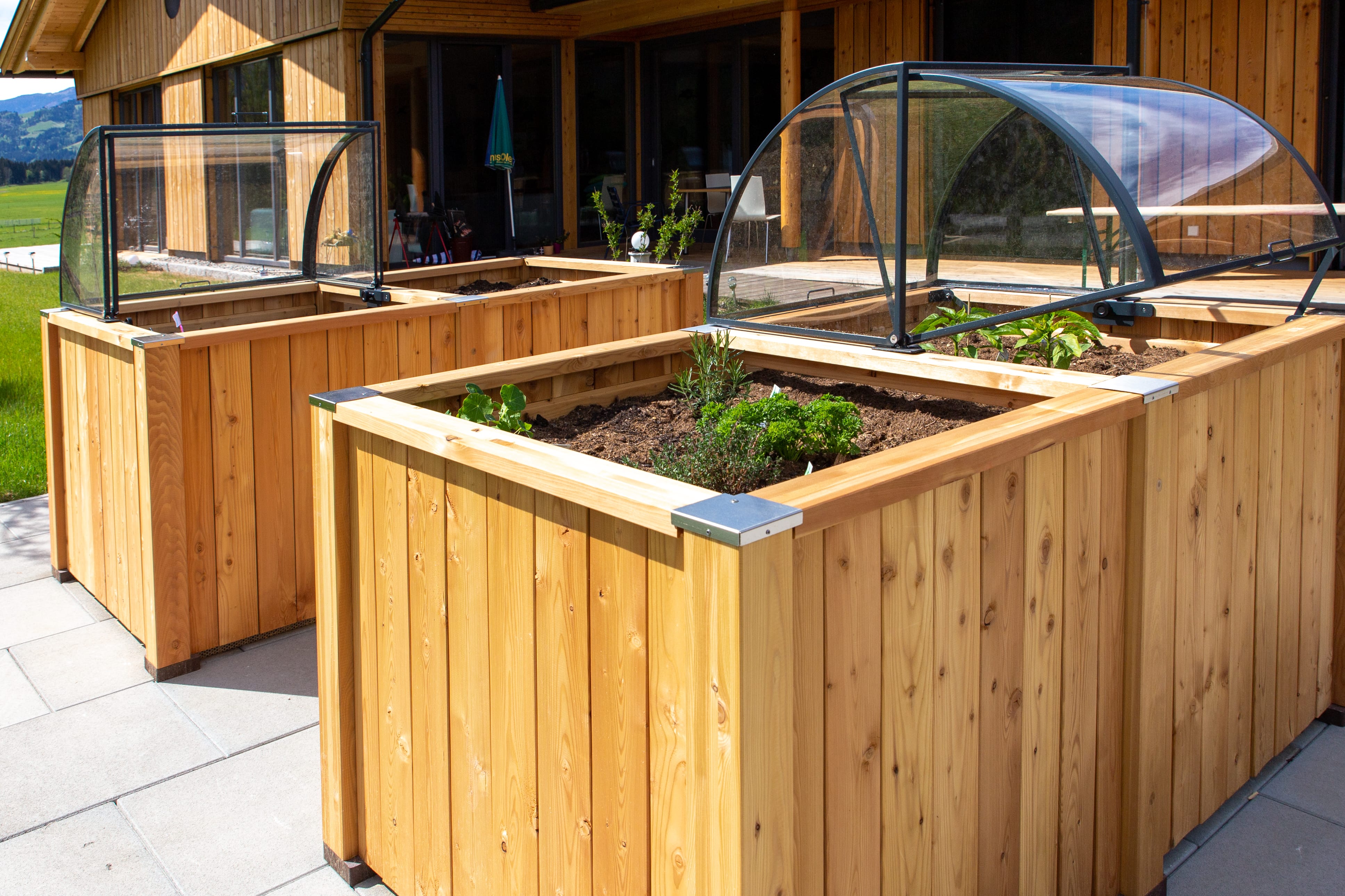 Hochbeet Lärche mit Abdeckung Concordia