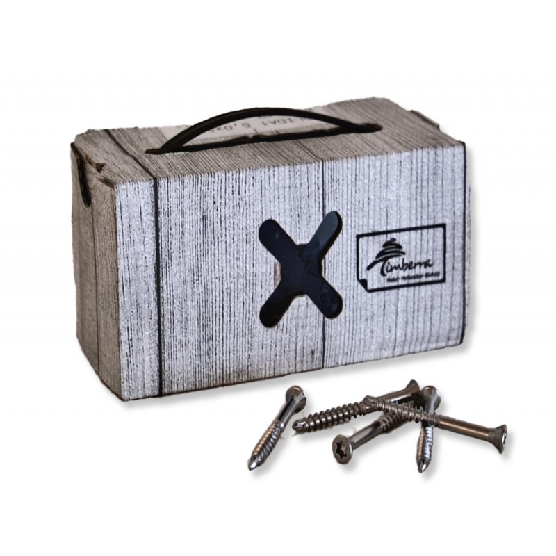 Holzbauschraube 4x50 mm Edelstahl für Anbauteildicke 20 mm Holzbauschraube 4x50 mm Edelstahl für Anbauteildicke 20 mm